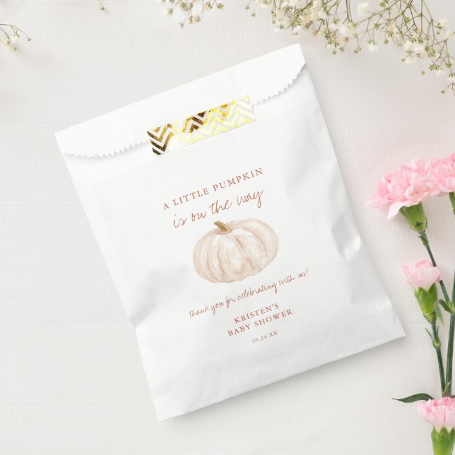 Sachets En Papier Boho Little Citrouille Fall Baby shower Favoriser  (Scellé)