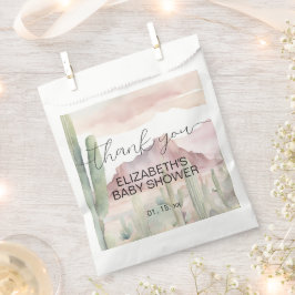 Sachets En Papier Boho Modern Desert Nature Baby shower de Cactus