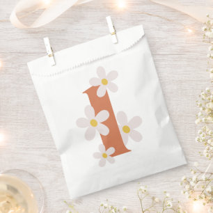 Sachets En Papier Boho Retro Daisy 1er anniversaire Super