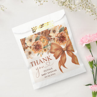 Sachets En Papier Boho Rustic Fall Floral Baby Shower Party