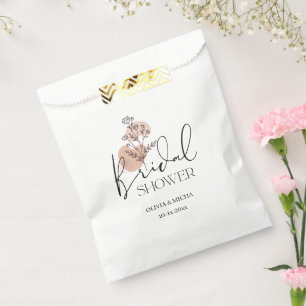 Sachets En Papier Boho Wildflower Fête de Mariage Personnalisée Rust