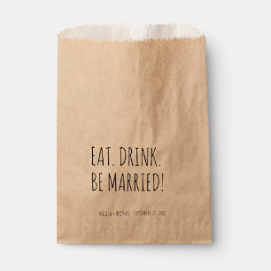 Sachets En Papier Boisson Personnalisée Soyez Marié Mariage Traite
