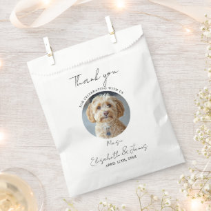Sachets En Papier Boissons Sur Nous Pet Chien Photo Mariage