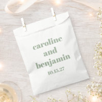 Bold Sage Green Chic Mariage moderne Personnalisé