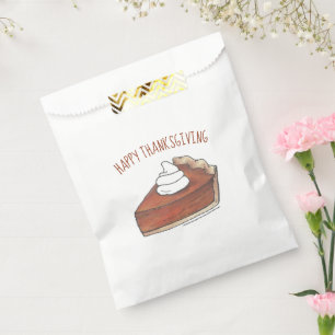 Sachets En Papier Bon thanksgiving Citrouille Pie Slice Turquie Jour