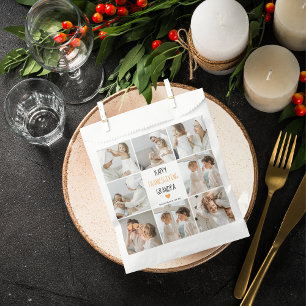 Sachets En Papier Bon thanksgiving photo Collage moderne grand-père