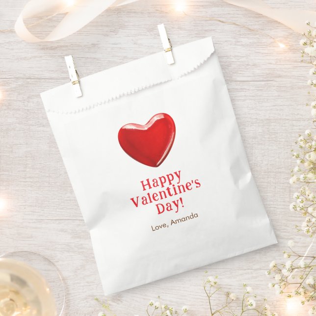 Sachets En Papier bonbon coeur Heureuse Sainte-Valentin (Coupé)