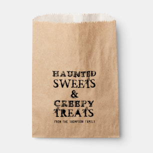 Sachets En Papier Bonbons Halloween Sucres Hantés Traitements Déplai