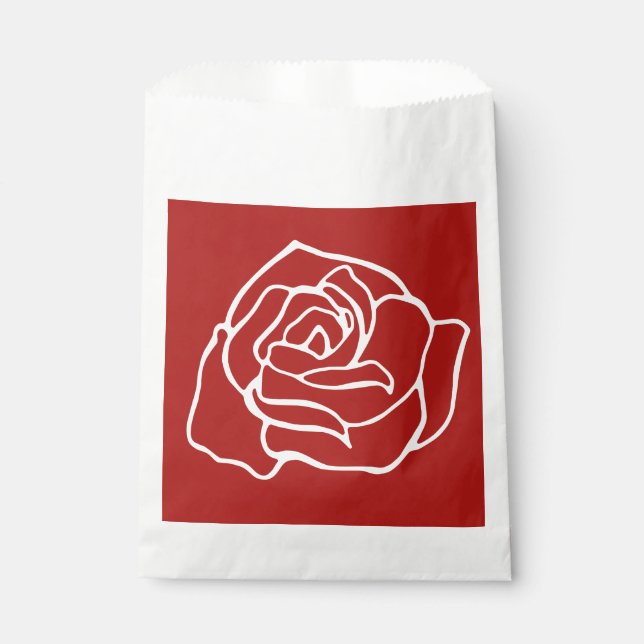 Sachets En Papier Bonbons rose romantique (Devant)