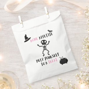Sachets En Papier Bone Appetite halloween squelette bonbon sac