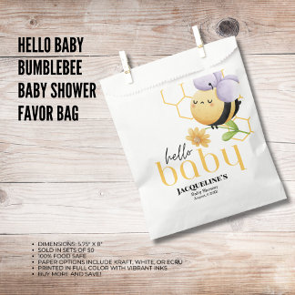 Sachets En Papier Bonjour Baby Bumblebee Baby shower