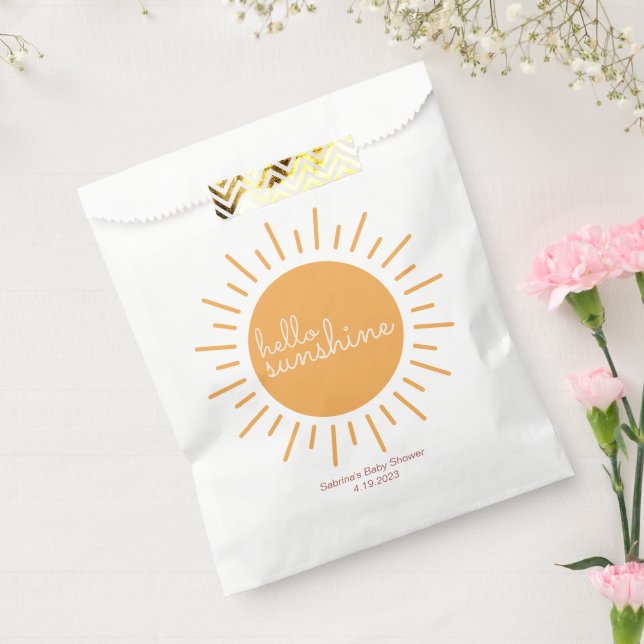 Sachets En Papier Bonjour Baby shower Sunshine (Scellé)