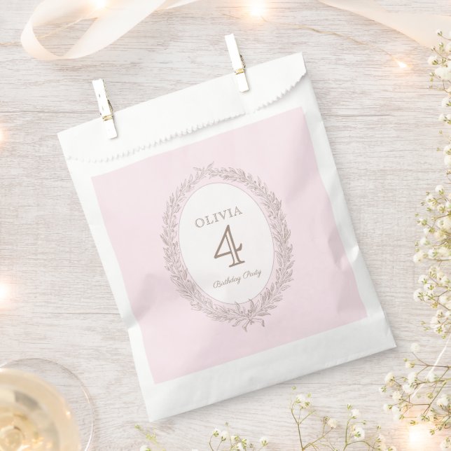 Sachets En Papier Bonjour Bebe Pâtisserie Française Anniversaire Fêt (Coupé)