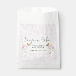 Sachets En Papier Bonjour Bebe Romantique Français Baby shower fille