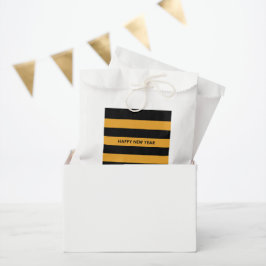 Sachets En Papier Bonne année Noir et Jaune