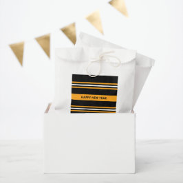 Sachets En Papier Bonne année Noir et Jaune