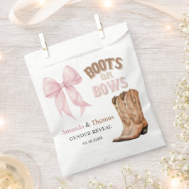 Sachets En Papier Boots or Bows Western Gender Reveal