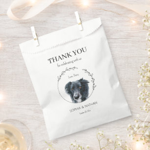 Sachets En Papier Bordure simple Mariage Collie Merci Favoriser sac