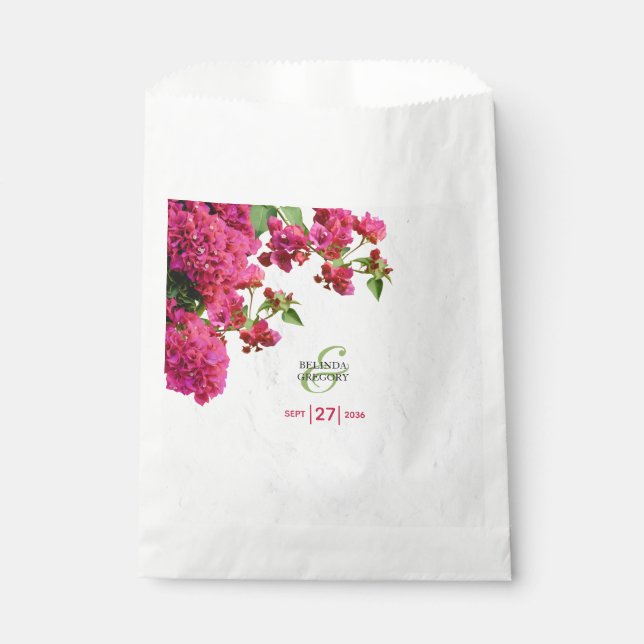 Sachets En Papier Bougainvillea Méditerranée Grec Mariage (Devant)