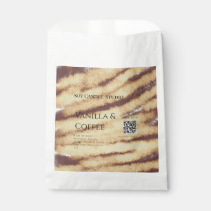 Sachets En Papier Bougie de soja vanille ajouter QR businesInvitatio