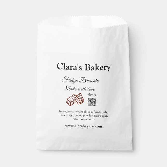 Sachets En Papier Boulangerie brownie ajouter les ingrédients fabriq (Devant)