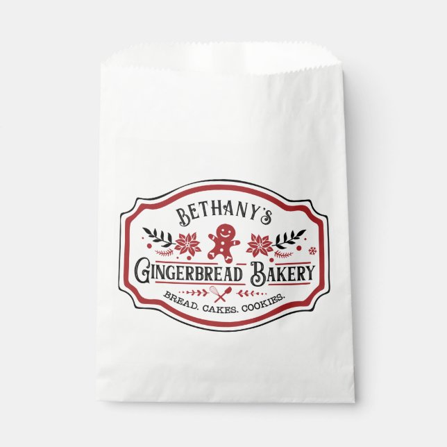 Sachets En Papier Boulangerie de pain d'épice chic de ferme (Devant)