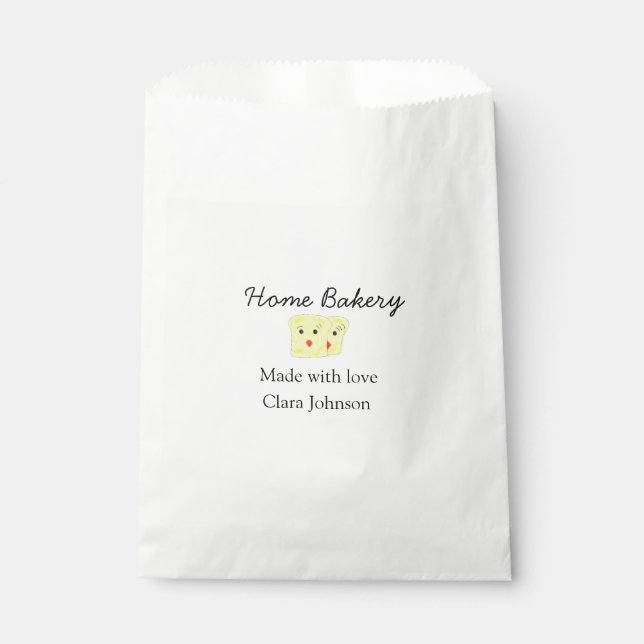 Sachets En Papier boulangerie maison ajouter votre nom de texte pers (Devant)