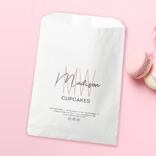 Sachets En Papier Boulangerie sur mesure Monogramme Logo Sac en papi