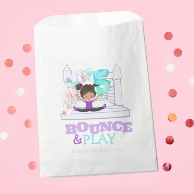 Sachets En Papier Bounce House Jump Jouer cinquième anniversaire (Créateur téléchargé)
