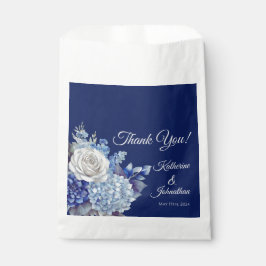 Sachets En Papier Bouquet de fleurs bleu aquarelle-Mariage
