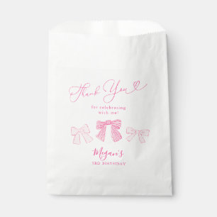Sachets En Papier Bows roses mignonnes fête d'anniversaire