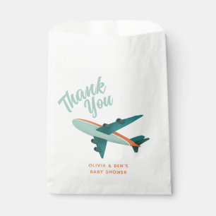 Sachets En Papier Boys Baby shower bleu Baby shower avion