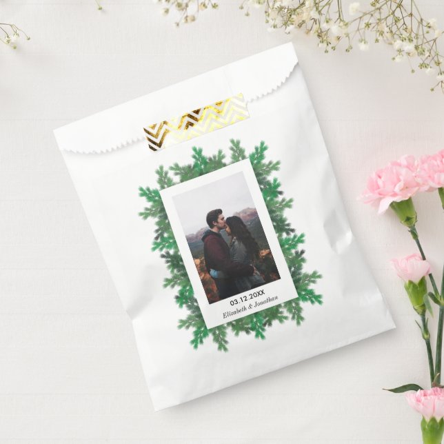 Sachets En Papier Branches de l'arbre d'hiver Mariage photo (Scellé)
