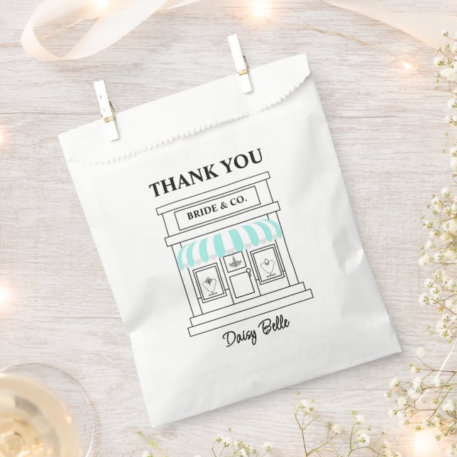Sachets En Papier Bride & Co. Bridal Shower Turquoise (Coupé)