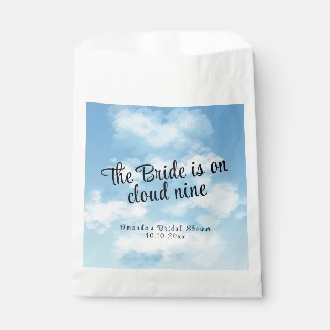 Sachets En Papier Bride Is On Cloud Nine Bridal Shower (Devant)