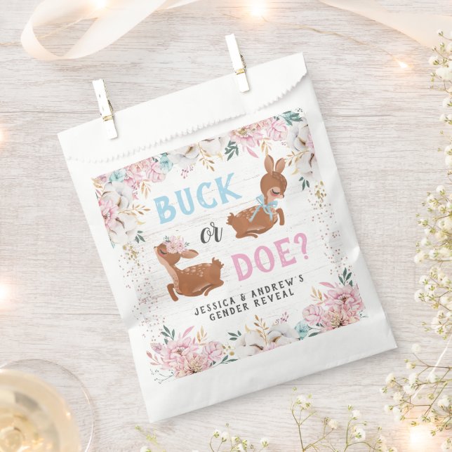 Sachets En Papier Buck ou Doe ? Révélation du baby shower (Coupé)