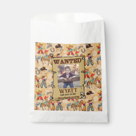 Sachets En Papier Buckaroo Cowboy's Birthday Photo & Name Cute