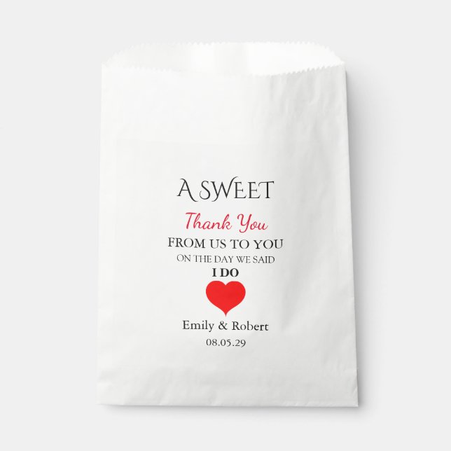 Sachets En Papier Buffet Sweet Merci Wedding Favoriser (Devant)
