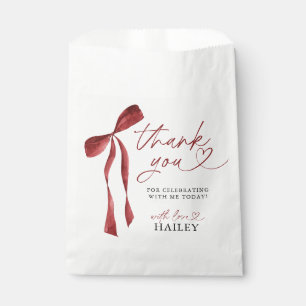 Sachets En Papier Burgundy Bow Elle noue la Fête des mariées