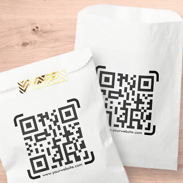 Sachets En Papier Business Scan Me QR Code Website Modern Simple (Créateur téléchargé)