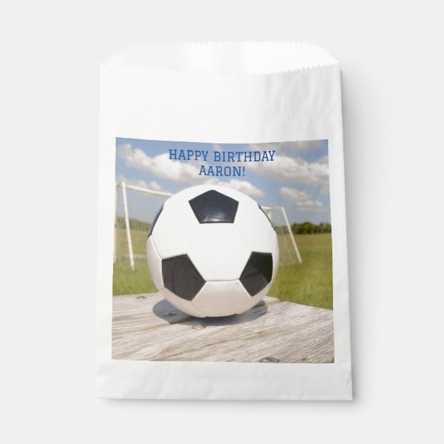 Sachets En Papier But Poster noir et blanc Soccer Ball Sports (Devant)