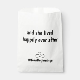 Sachets En Papier Cadeau de faveur de fête de divorce Nouveau Début 