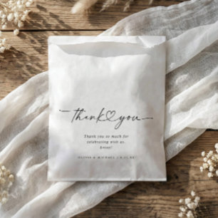 Sachets En Papier Cadeau de mariage cœur moderne Merci