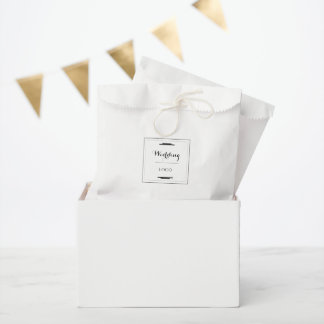 Sachets En Papier Cadeau de mariage personnalisé élégant et moderne