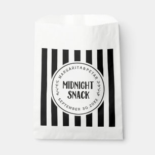 Sachets En Papier Cadeau de mariage Snack de minuit à rayures audaci