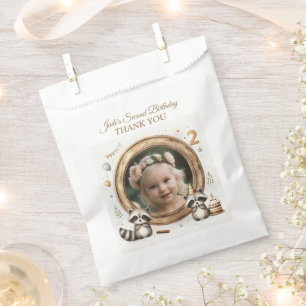Sachets En Papier Cadre photo Raccoon pour les fêtes d'anniversaire