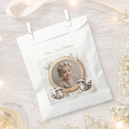 Sachets En Papier Cadre photo Raccoon pour les fêtes d'anniversaire