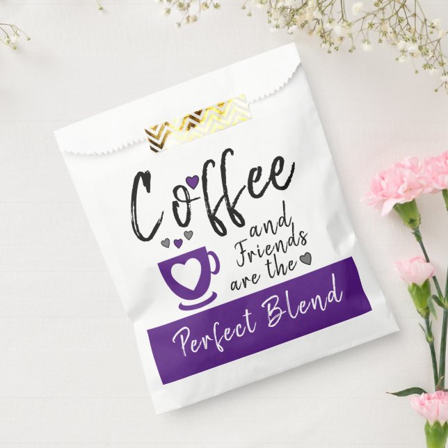 Sachets En Papier Café et amis parfait mélange blanc violet (Scellé)