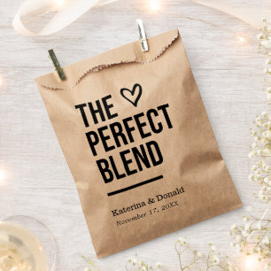 Sachets En Papier Café Le Mélange Parfait Mariage Favour Sac