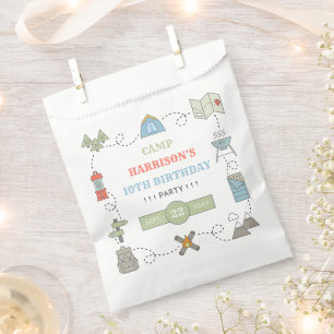 Sachets En Papier Camping à tout âge fête d'anniversaire